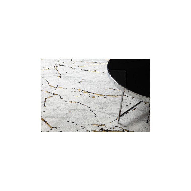 Dywan ALLURE 1963 Marmur - Strukturalny, stylowy, glamour biały / złoty 180x270cm