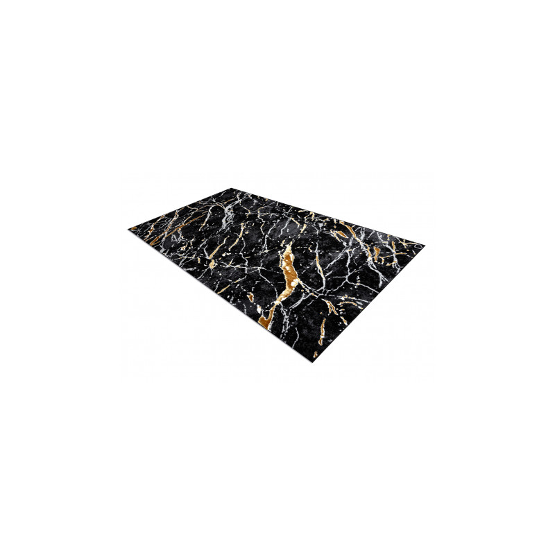Dywan ALLURE 1963 Marmur - Strukturalny, stylowy, glamour czarny / złoty 140x190cm