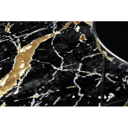 Dywan ALLURE 1963 Marmur - Strukturalny, stylowy, glamour czarny / złoty 140x190cm