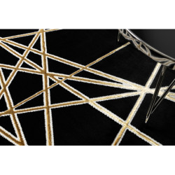 Dywan ALLURE 1964 Geometryczny - Strukturalny, stylowy, glamour czarny / złoty 120x170cm Dywan ALLURE 1964 Geometryczny - Strukturalny, stylowy, glamour czarny / złoty 120x170cm