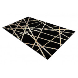 Dywan ALLURE 1964 Geometryczny - Strukturalny, stylowy, glamour czarny / złoty 180x270cm