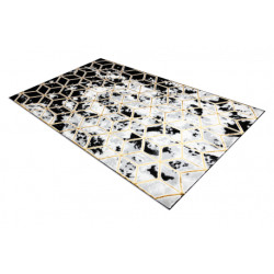 Dywan ALLURE 1966 Cube kostka - Strukturalny, stylowy, glamour czarny / złoty 180x270cm Dywan ALLURE 1966 Cube kostka - Strukturalny, stylowy, glamour czarny / złoty 180x270cm