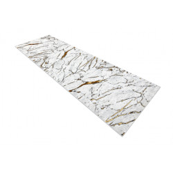 Dywan, chodnik ALLURE 1963 Marmur - Strukturalny, stylowy, glamour biały / złoty 70x300cm