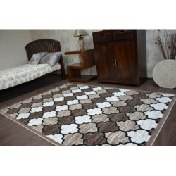 Dywan AKRYL YAZZ 3766 D.Beige/Salmon Koniczyna Marokańska Trellis 160x220cm