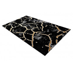 Dywan ALLURE 1967 Marmur - Strukturalny, stylowy, glamour czarny / złoty 240x330cm