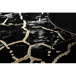 Dywan ALLURE 1967 Marmur - Strukturalny, stylowy, glamour czarny / złoty 240x330cm