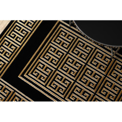 Dywan ALLURE 1968 Grecki klucz, ramka - Strukturalny, stylowy, glamour czarny / złoty 160x220cm Dywan ALLURE 1968 Grecki klucz, ramka - Strukturalny, stylowy, glamour czarny / złoty 160x220cm