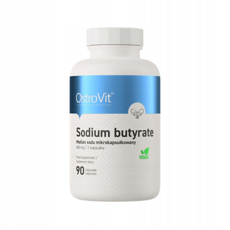 OstroVit Sodium Butyrate 600 mg MAŚLAN SODU Kwas Masłowy Jelita IBS 90cap OstroVit Sodium Butyrate 600 mg MAŚLAN SODU Kwas Masłowy Jelita IBS 90cap