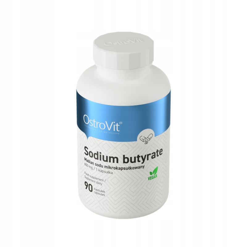 OstroVit Sodium Butyrate 600 mg MAŚLAN SODU Kwas Masłowy Jelita IBS 90cap OstroVit Sodium Butyrate 600 mg MAŚLAN SODU Kwas Masłowy Jelita IBS 90cap