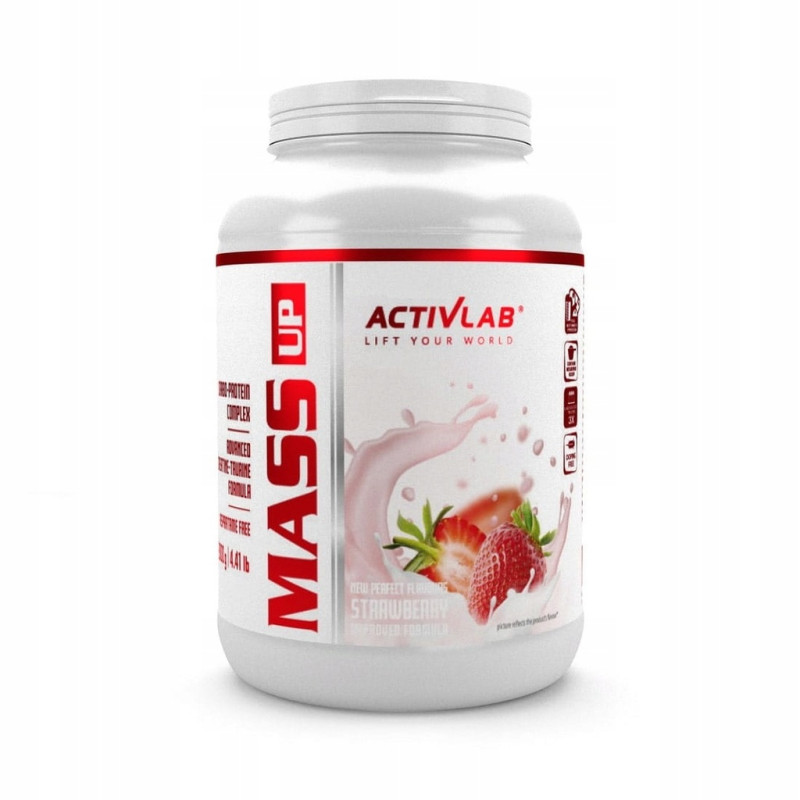 ACTIVLAB MASS UP 2000g Gainer na masę białko węglowodany KREATYNA Truskawka