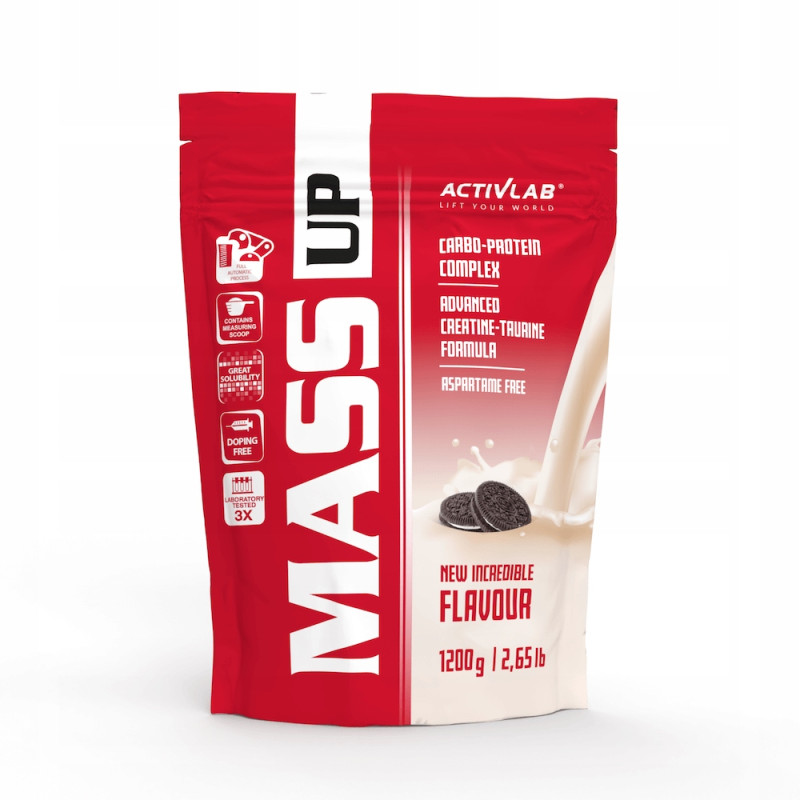 ACTIVLAB MASS UP 1200g Gainer na masę białko węglowodany KREATYNA Ciastko