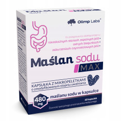 OLIMP MAŚLAN SODU MAX 60 VEGE Kap Kwas Masłowy ZDROWE JELITA TRAWIENIE IBS