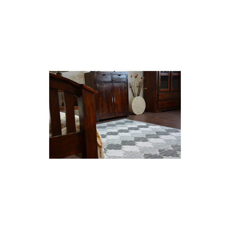 Dywan AKRYL YAZZ 3766 Grey Koniczyna Marokańska Trellis 160x220cm Dywan AKRYL YAZZ 3766 Grey Koniczyna Marokańska Trellis 160x220cm