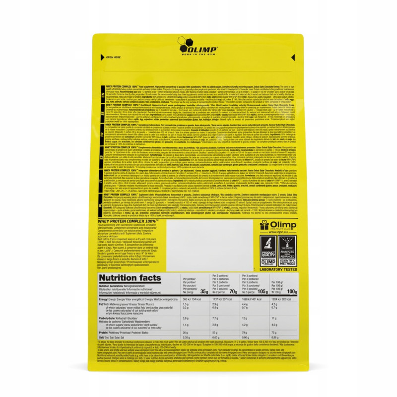 OLIMP WHEY PROTEIN COMPLEX 100% 700g BIAŁKO DUBAJSKA CZEKOLA WPC WPI