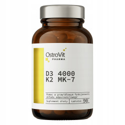 OstroVit Pharma D3 4000 + K2 MK-7 90 tabletek mocna witamina d3 z k2