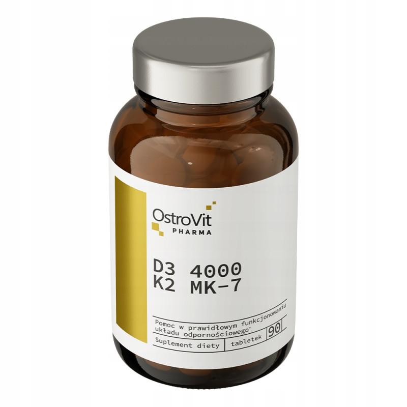 OstroVit Pharma D3 4000 + K2 MK-7 90 tabletek mocna witamina d3 z k2