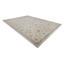 Dywan SOHO 477.07.LA110 wełniany OSTA - Kwiaty, ramka naturalny beż / terakota 240x340cm