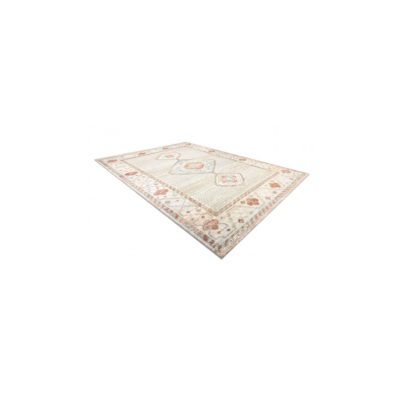 Dywan SOHO 477.11.LA100 wełniany OSTA - Boho, ramka naturalny beż / terakota 240x340cm