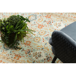 Dywan SOHO 477.26.LA400 wełniany OSTA - Ornament, ramka naturalny zielony / beż 135x200cm