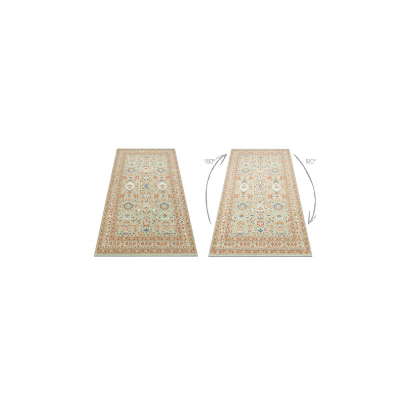 Dywan SOHO 477.26.LA400 wełniany OSTA - Ornament, ramka naturalny zielony / beż 160x240cm