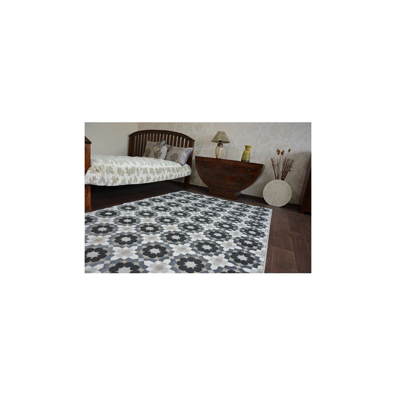 Dywan LISBOA 27206/356 Kwiaty Szary 160x230cm Dywan LISBOA 27206/356 Kwiaty Szary 160x230cm