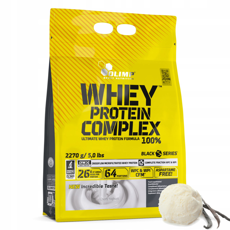 OLIMP WHEY PROTEIN COMPLEX 2270g WPC WPI WPH RZEŹBA BIAŁKO LODY WANILIA