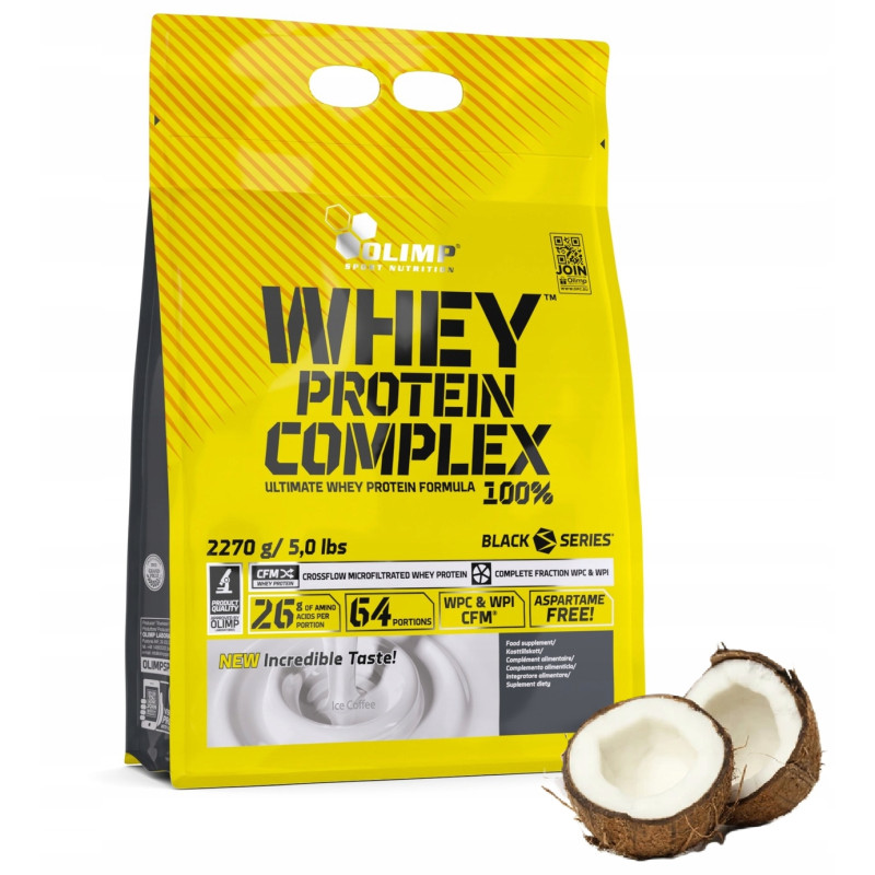 OLIMP WHEY PROTEIN COMPLEX 2270g WPC WPI WPH RZEŹBA BIAŁKO KOKOS