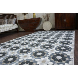 Dywan LISBOA 27206/356 Kwiaty Szary 80x150cm Dywan LISBOA 27206/356 Kwiaty Szary 80x150cm