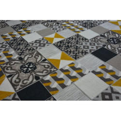 Dywan LISBOA 27218/255 Kwadraty Płytki Żółty Styl Lizboński Portugalski 80x150cm Dywan LISBOA 27218/255 Kwadraty Płytki Żółty Styl Lizboński Portugalski 80x150cm