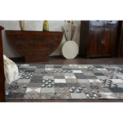 Dywan LISBOA 27218/985 Kwadraty Płytki Brąz Styl Lizboński Portugalski 120x170cm Dywan LISBOA 27218/985 Kwadraty Płytki Brąz Styl Lizboński Portugalski 120x170cm