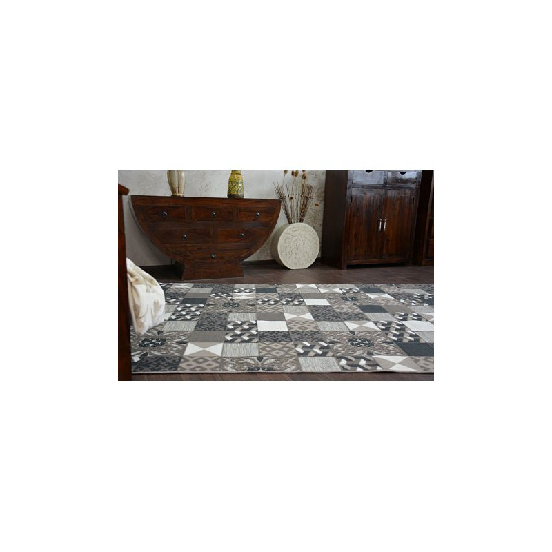 Dywan LISBOA 27218/985 Kwadraty Płytki Brąz Styl Lizboński Portugalski 120x170cm Dywan LISBOA 27218/985 Kwadraty Płytki Brąz Styl Lizboński Portugalski 120x170cm