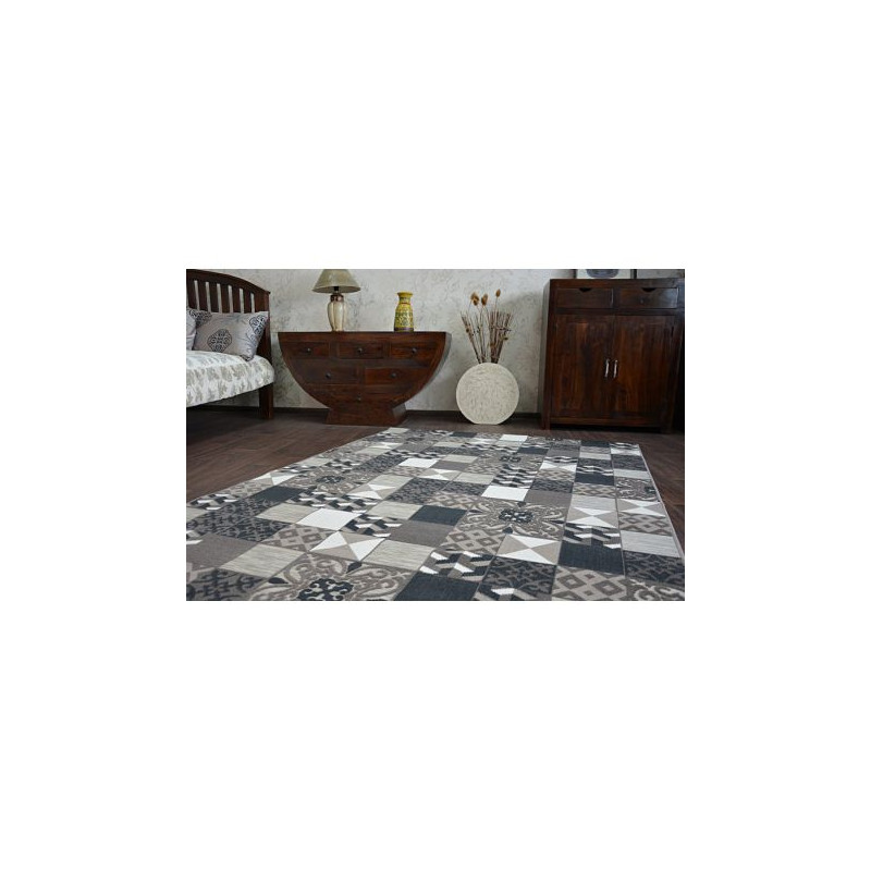 Dywan LISBOA 27218/985 Kwadraty Płytki Brąz Styl Lizboński Portugalski 120x170cm Dywan LISBOA 27218/985 Kwadraty Płytki Brąz Styl Lizboński Portugalski 120x170cm