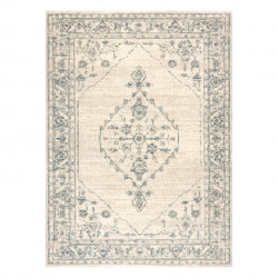 Dywan ABBY 486.10.LA100 wełniany OSTA - Ornament, ramka klasyczny beż / zielony 135x200cm