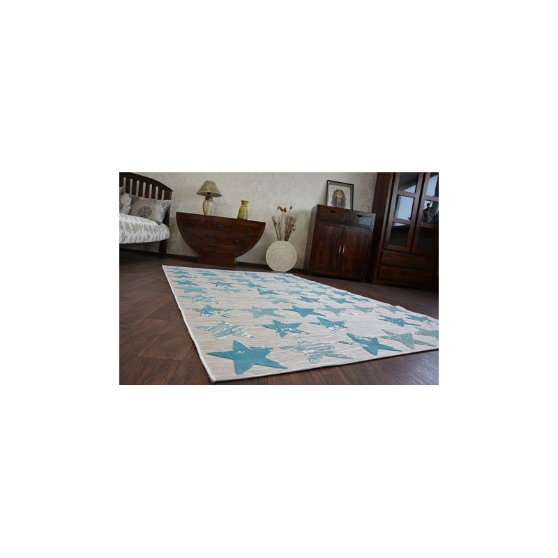 Dywan LISBOA 27219/754 Gwiazdy Gwiazdki Turkus 160x230cm Dywan LISBOA 27219/754 Gwiazdy Gwiazdki Turkus 160x230cm