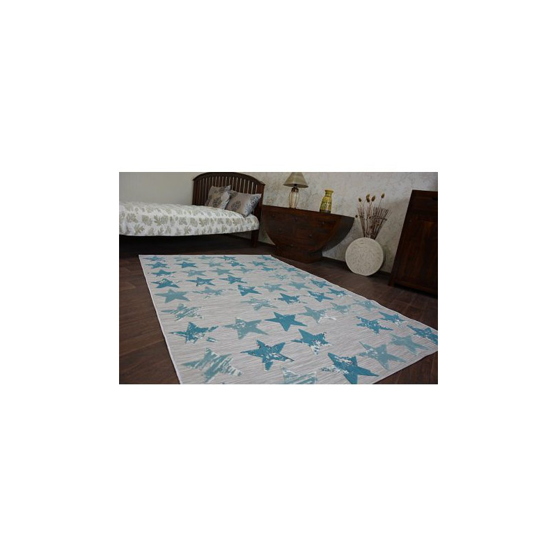 Dywan LISBOA 27219/754 Gwiazdy Gwiazdki Turkus 200x290cm Dywan LISBOA 27219/754 Gwiazdy Gwiazdki Turkus 200x290cm
