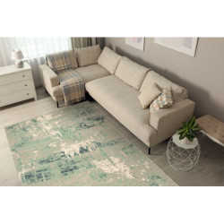 Dywan ABBY 486.13.LA113 wełniany OSTA - Vintage, nowoczesny zielony / szary 80x160cm