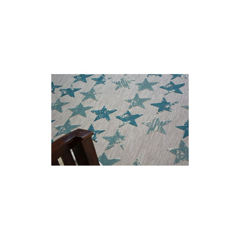 Dywan LISBOA 27219/754 Gwiazdy Gwiazdki Turkus 200x290cm Dywan LISBOA 27219/754 Gwiazdy Gwiazdki Turkus 200x290cm