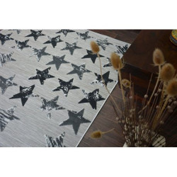 Dywan LISBOA 27219/956 Gwiazdy Gwiazdki Czarny 120x170cm