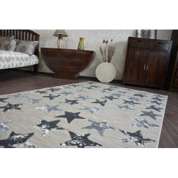 Dywan LISBOA 27219/956 Gwiazdy Gwiazdki Czarny 120x170cm