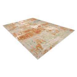 Dywan ABBY 486.13.LA112 wełniany OSTA - Vintage, nowoczesny zielony / terakota 67x130cm