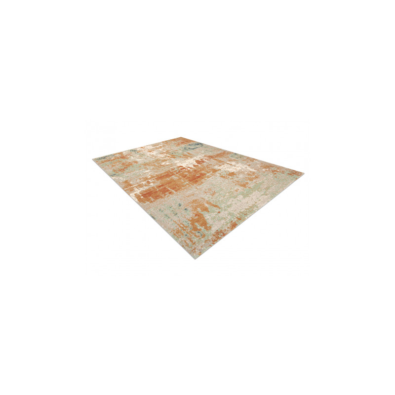 Dywan ABBY 486.13.LA112 wełniany OSTA - Vintage, nowoczesny zielony / terakota 67x130cm