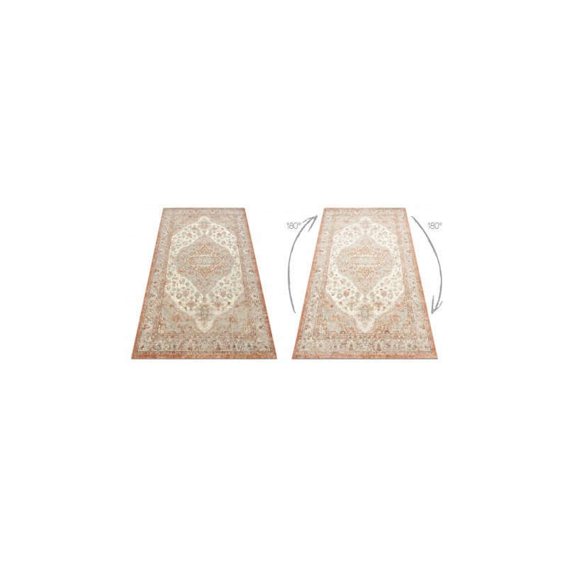 Dywan SOHO 477.01.LA112 wełniany OSTA - Ornament, rozeta naturalny terakota / beż 120x170cm