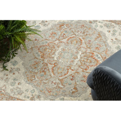 Dywan SOHO 477.01.LA112 wełniany OSTA - Ornament, rozeta naturalny terakota / beż 120x170cm