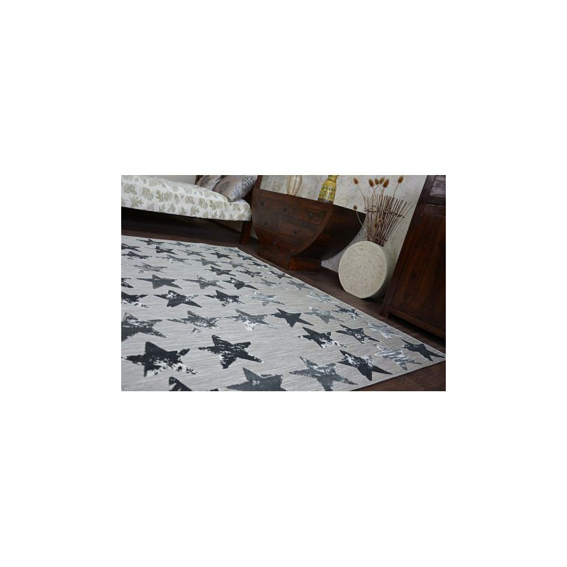 Dywan LISBOA 27219/956 Gwiazdy Gwiazdki Czarny 200x290cm Dywan LISBOA 27219/956 Gwiazdy Gwiazdki Czarny 200x290cm