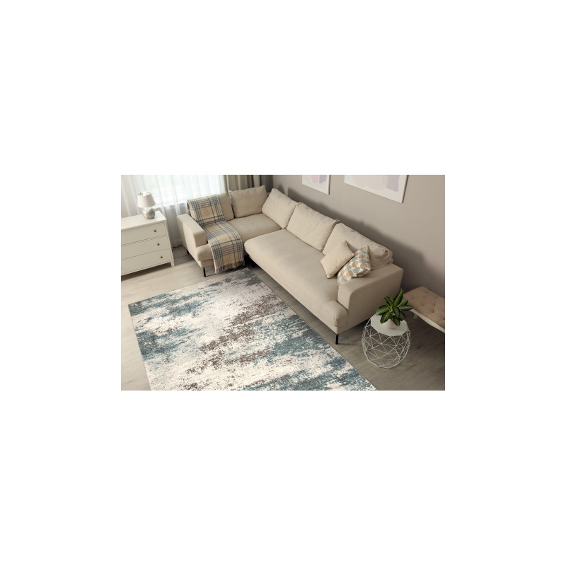 Dywan ABBY 486.28.LA111 wełniany OSTA - Vintage, nowoczesny beż / niebieski 160x240cm