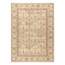 Dywan SOHO 477.27.LA100 wełniany OSTA - Romby, ramka geometryczny naturalny beż 160x240cm