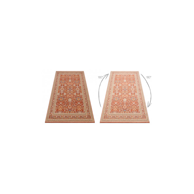 Dywan SOHO 477.26.LA300 wełniany OSTA - Ornament, ramka naturalny terakota / beż  80x160cm
