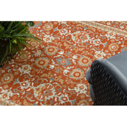 Dywan SOHO 477.26.LA300 wełniany OSTA - Ornament, ramka naturalny terakota / beż  80x160cm
