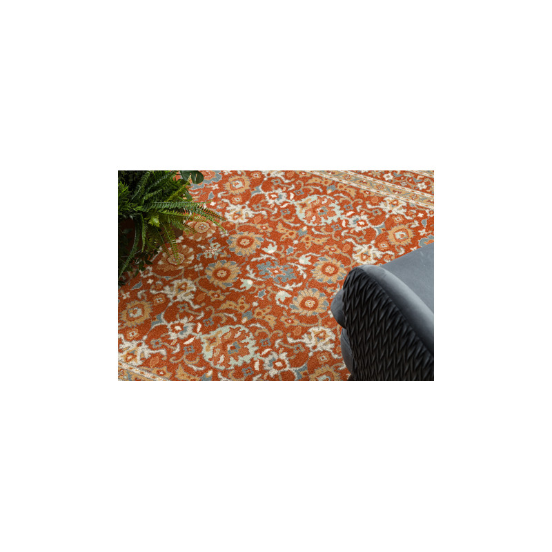 Dywan SOHO 477.26.LA300 wełniany OSTA - Ornament, ramka naturalny terakota / beż  80x160cm