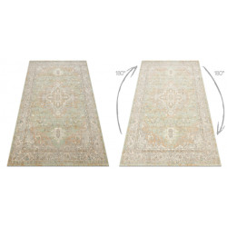 Dywan SOHO 477.01.LA402 wełniany OSTA - Ornament, rozeta naturalny zielony / beż 200x300cm